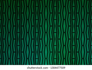 Light Green vector cover with long lines. Modern geometrical abstract illustration with staves. Best design for your ad, poster, banner.
