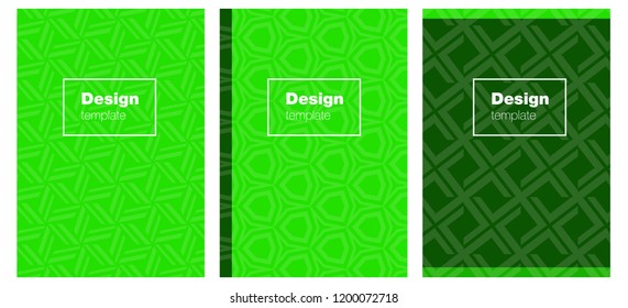 Light Green vector cover for notebooks. Beautiful colorful sample in abstract style. Pattern notebooks, journals.