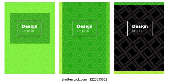 Light Green vector cover for notebooks. Glitter abstract design concept with text box. Pattern for leaflets, booklets.