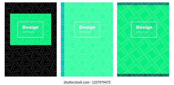 Light Green vector cover for notebooks. Glitter abstract design concept with text box. Template for magazines, jurnals.