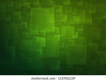 Light Green vector cover in polygonal style. Decorative design in abstract style with rectangles. The template can be used as a background.