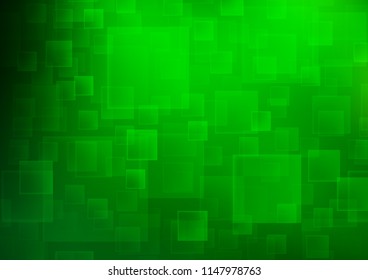 Light Green vector cover in polygonal style. Glitter abstract illustration with rectangular shapes. Modern template for your landing page.