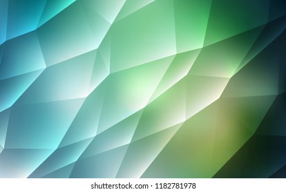 Light Green vector cover in polygonal style. Beautiful illustration with triangles in nature style. Best design for your ad, poster, banner.