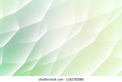 Light Green vector cover in polygonal style. Illustration with set of colorful triangles. Smart design for your business advert.