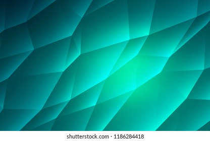 Light Green vector cover in polygonal style. Illustration with set of colorful triangles. Modern template for your landing page.