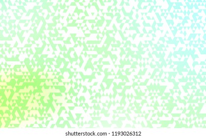 Light Green vector cover in polygonal style. Decorative design in abstract style with triangles. Modern template for your landing page.