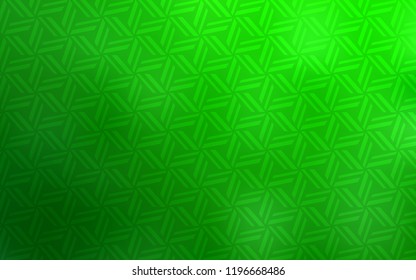 Light Green vector cover with polygonal style. Triangles on abstract background with colorful gradient. Best design for your ad, poster, banner.