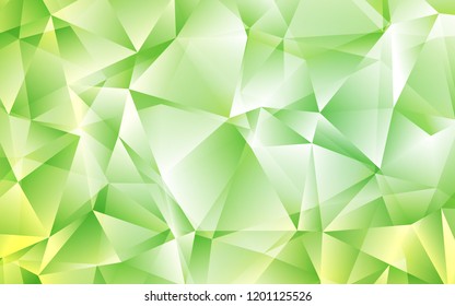 Light Green vector cover in polygonal style. Abstract gradient illustration with triangles. Modern template for your landing page.