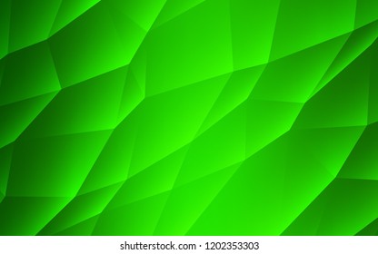 Light Green vector cover in polygonal style. Glitter abstract illustration with triangular shapes. Best design for your ad, poster, banner.