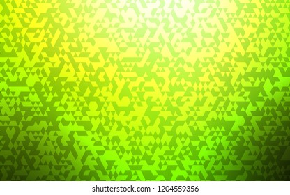 Light Green vector cover in polygonal style. Abstract gradient illustration with triangles. Modern template for your landing page.