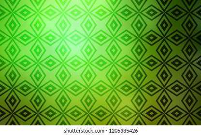 Light Green vector cover in polygonal style. Decorative design in abstract style with rectangles. Pattern for commercials.