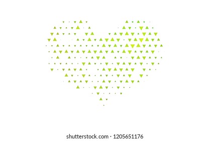 Light Green vector cover in polygonal style. Glitter abstract illustration with triangular shapes. Modern template for your landing page.