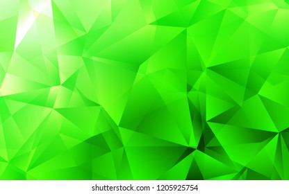 Light Green vector cover in polygonal style. Illustration with set of colorful triangles. Pattern for busines ad, booklets, leaflets