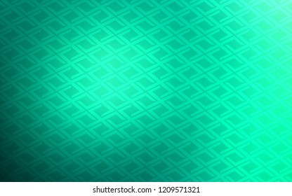 Light Green vector cover in polygonal style. Decorative design in abstract style with rectangles. Pattern can be used for websites.