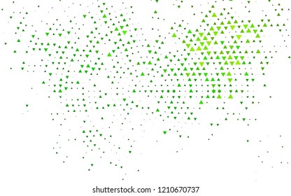 Light Green vector cover in polygonal style. Decorative design in abstract style with triangles. Pattern can be used for websites.