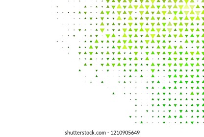 Light Green vector cover in polygonal style. Decorative design in abstract style with triangles. Modern template for your landing page.