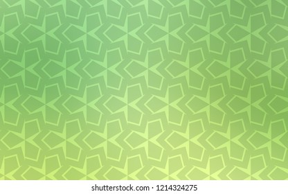 Light Green vector cover in polygonal style. Glitter abstract illustration with rectangular shapes. Pattern can be used for websites.