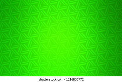 Light Green vector cover with polygonal style. Illustration with set of colorful triangles. The template can be used as a background.