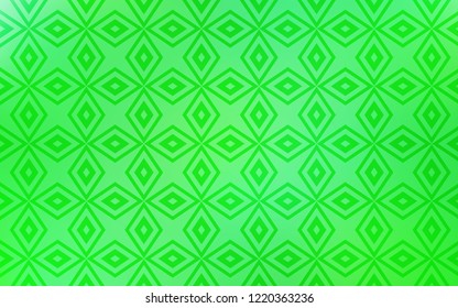 Light Green vector cover in polygonal style. Glitter abstract illustration with rectangular shapes. Pattern can be used for websites.