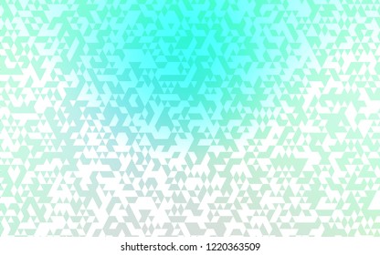 Light Green vector cover in polygonal style. Triangles on abstract background with colorful gradient. Pattern can be used for websites.