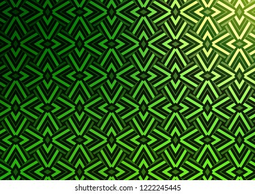 Light Green vector cover in polygonal style. Beautiful illustration with triangles in nature style. Template for wallpapers.