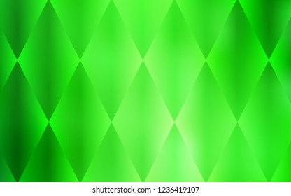 Light Green vector cover in polygonal style. Glitter abstract illustration with rectangular shapes. Best design for your ad, poster, banner.