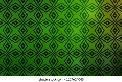 Light Green vector cover in polygonal style. Decorative design in abstract style with rectangles. The template can be used as a background.