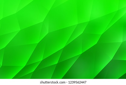 Light Green vector cover in polygonal style. Decorative design in abstract style with triangles. Pattern for busines ad, booklets, leaflets