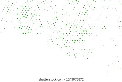 Light Green vector cover in polygonal style. Glitter abstract illustration with triangular shapes. Modern template for your landing page.