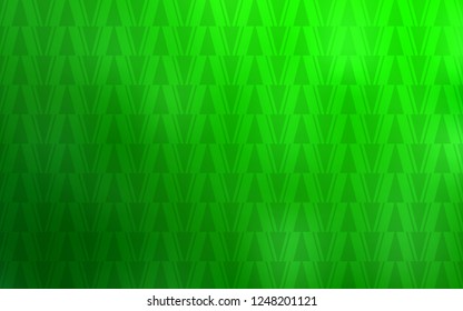Light Green vector cover with polygonal style. Glitter abstract illustration with triangular shapes. Modern template for landing page.