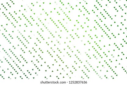 Light Green vector cover in polygonal style. Glitter abstract illustration with triangular shapes. Template for wallpapers.