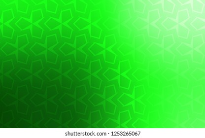 Light Green vector cover in polygonal style. Rectangles on abstract background with colorful gradient. Pattern for commercials.