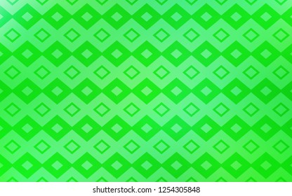 Light Green vector cover in polygonal style. Beautiful illustration with rectangles and squares. The template can be used as a background.