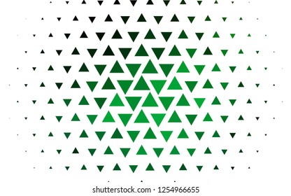 Light Green vector cover in polygonal style. Beautiful illustration with triangles in nature style. Pattern for commercials.