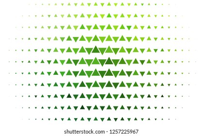 Light Green vector cover in polygonal style. Decorative design in abstract style with triangles. Pattern for commercials.