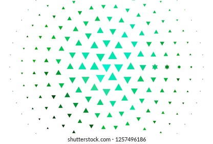 Light Green vector cover in polygonal style. Beautiful illustration with triangles in nature style. Pattern for commercials.