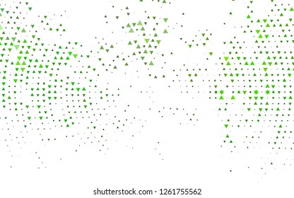 Light Green vector cover in polygonal style. Beautiful illustration with triangles in nature style. Pattern can be used for websites.