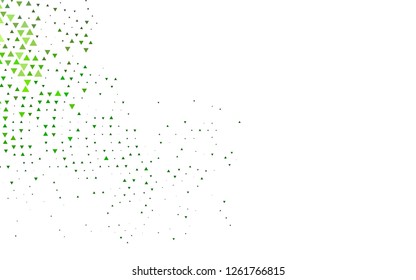 Light Green vector cover in polygonal style. Triangles on abstract background with colorful gradient. Pattern can be used for websites.