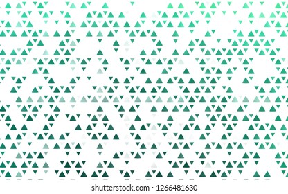 Light Green vector cover in polygonal style. Illustration with set of colorful triangles. Smart design for your business advert.