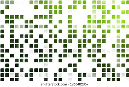 Light Green vector cover in polygonal style. Glitter abstract illustration with rectangular shapes. Best design for your ad, poster, banner.