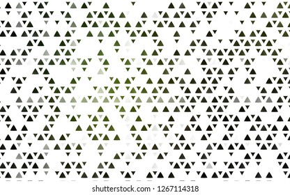 Light Green vector cover in polygonal style. Triangles on abstract background with colorful gradient. Pattern can be used for websites.