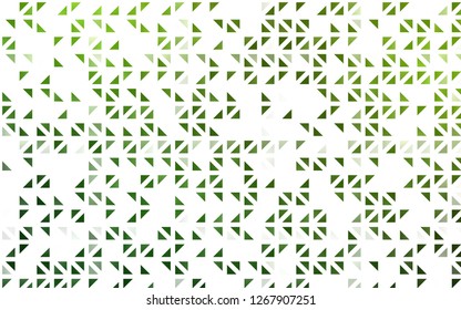 Light Green vector cover in polygonal style. Decorative design in abstract style with triangles. Pattern can be used for websites.