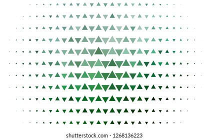 Light Green vector cover in polygonal style. Abstract gradient illustration with triangles. Pattern for commercials.