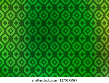 Light Green vector cover in polygonal style. Illustration with set of colorful rectangles. The template can be used as a background.