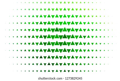Light Green vector cover in polygonal style. Abstract gradient illustration with triangles. Pattern can be used for websites.