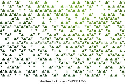 Light Green vector cover in polygonal style. Abstract gradient illustration with triangles. Best design for your ad, poster, banner.