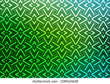 Light Green vector cover in polygonal style. Illustration with set of colorful triangles. Template for wallpapers.