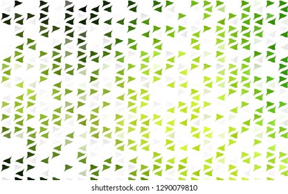 Light Green vector cover in polygonal style. Beautiful illustration with triangles in nature style. Pattern for busines ad, booklets, leaflets