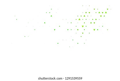 Light Green vector cover in polygonal style. Abstract gradient illustration with triangles. Pattern for commercials.
