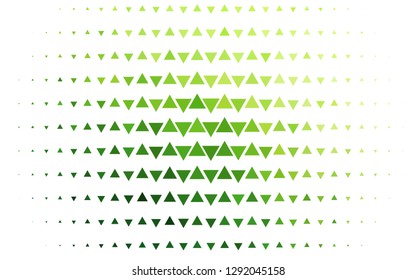 Light Green vector cover in polygonal style. Glitter abstract illustration with triangular shapes. Modern template for your landing page.